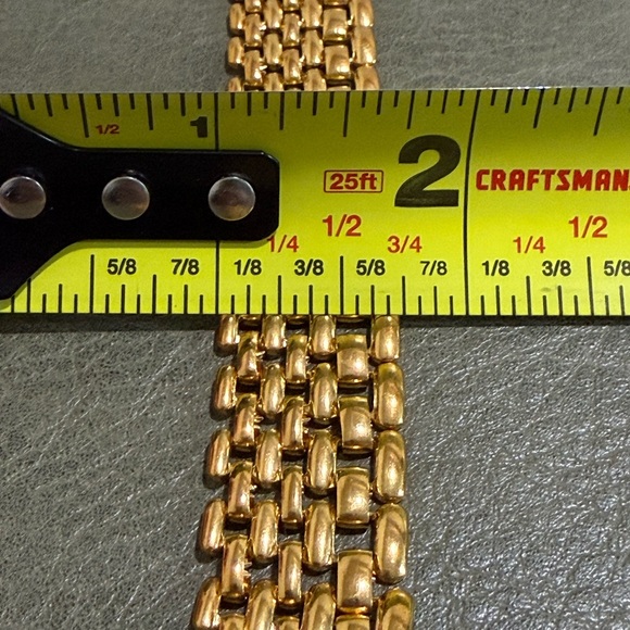 Vintage Gold Tone Panther Link Necklace 17” - Picture 7 of 7